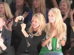 Sienna Miller, Savannah Miller at the Matthew Williamson: London Fashion Week S/S 2011 at London England. (Footage by WireImage Video/GettyImages) Stock Footage