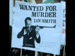 SYND 13 9 79 MUZOREWA, NKOMO, SMITH AND MUGABE ARRIVE TO LONDON FOR ZIMBABWE TALKS News Clip