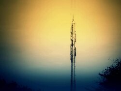 Media antenna tower broadcasting Stock Footage