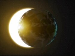Earth Solar Eclipse Stock Footage