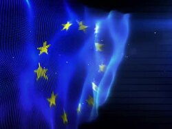 The European Union Flag - Background Loop (Full HD) Stock Footage