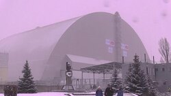 CLEAN : Ukraine moves giant new safety dome over Chernobyl News Clip
