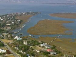 WS AERIAL View of Sullivans Island / South Carolina, United States Stock Footage