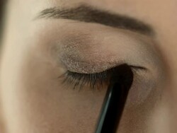 HD: Applying Eyeshadow Stock Footage