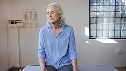 Senior Woman's Doctor's Office Visit, Anxiety Stock Footage