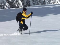 HD: Hiking In Winter Stock Footage