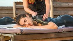 HD: Woman having thalassotherapy massage Stock Footage