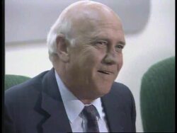 South Africa -  De Klerk Not Leaving Politics News Clip