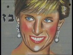 ISRAEL: ROADSIDE PORTRAIT OF PRINCESS DIANA PROMOTES SAFE DRIVING News Clip