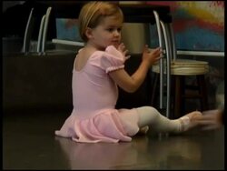 Cute Little Dancer Clapping Stock Footage