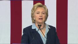 Clinton: Trump Took From America with Both Hands News Clip