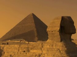 Sphinx and the Great Pyramid Stock Footage