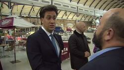 Ed Miliband campaigning in Stockton News Clip