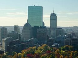 Boston skyline Stock Footage