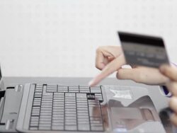 Woman shopping online Stock Footage
