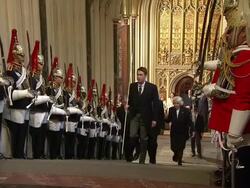 Barack Obama Walks in the Palace of Westminster News Clip