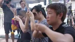 Bangkok Bombing Shrine Reopens Stock Footage