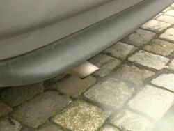 Smoking exhaust pipe in low emission zone "red badge" HD Stock Footage