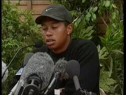 Tiger Woods at British Open Stock Footage