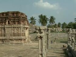 MS, Achyuta Raya Temple, Hampi, Karnataka, India Stock Footage