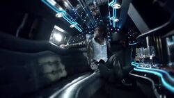 Hip-hop star jumps in limousine and bounces to beat while fans pound on windows at awards show Stock Footage