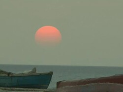 Timelapse sunset rameshwaram beach tamil nadu Stock Footage