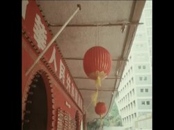 SYND 01/10/1971 STREET DECORATIONS MARKING COMMUNIST CHINA'S 22ND ANNIVERSARY News Clip