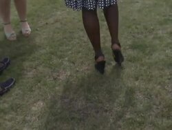 Lupita Nyongâ€™o at Seventh Annual Veuve Clicquot Polo Classic at at Liberty State Park on May 31, 2014 in Jersey City, New Jersey Stock Footage
