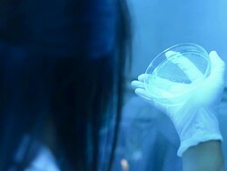 Scientist and bio lab experiment Stock Footage