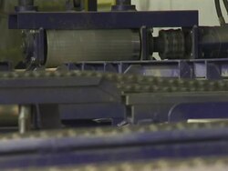 Finger Jointing Line in a Sawmill Stock Footage