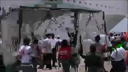 More of fire-stricken Costa Allegra in harbour after days adrift at sea Instructional Video