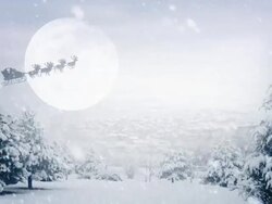 Flying Santa Claus Stock Footage