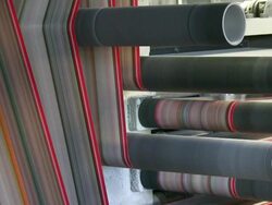 MS Printing machine in gravure printing office / Itzehoe, Schleswig-Holstein, Germany  Stock Footage