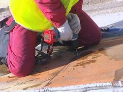 Repair of a house roof. Stock Footage