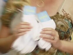 First Annual Sweet Feet Parties and Sock Drive Kick Off Stock Footage