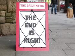 News Headline Board - The End is Nigh Stock Footage