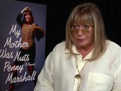 INTERVIEW: Penny Marshall on the secret to her success being loyalty, friendship, working hard being honest, whether it's good or bad, and if people are honest with me, we can work things out. Says health is good, fine clean as a whistle so (to cam) Stock Footage