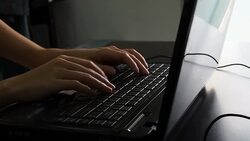 Using a laptop Stock Footage