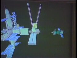 RUSSIA/SPACE: MIR STATION CREW HAVE PROBLEMS WITH NEW CAMERA News Clip