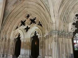 Batalha Monastery (Mosteiro de Santa Maria da Vitoria de Batalha), the Chapter house, national memorial of the unknown soldier for the Portuguese heroes of the first world war Stock Footage
