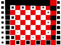 CHESSBOARD PATTERN : squares, spiral progress, finally disappear (TRANSITION) Stock Footage