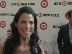 INTERVIEW: Jessica Seinfeld talking about Target in NY, great for her kids and she plans on shopping at the Target Celebrates Opening Of East Harlem Location With Star-Studded Party at New York NY.  Stock Footage
