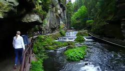 Ecotourism in The Kamnitz Gorge Stock Footage