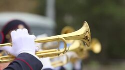 trumpeters military band Stock Footage