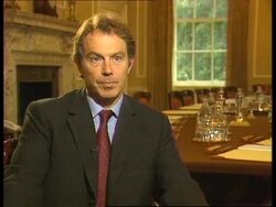 UK - Blair speaks on Kosovo crisis News Clip