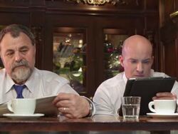 HD: Conservative Against Modern Businessmen Stock Footage