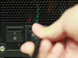 Turn on power supply Stock Footage