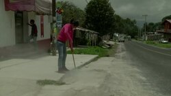 Ash cloud from volcano spreads fine volcanic dust over nearby towns News Clip