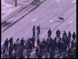 Scuffles and arrests on fringes of ongoing demo Instructional Video