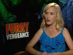 INTERVIEW: Angela Kinsey on kids absorbing the story at the 'Furry Vengeance' Junket at Los Angeles CA. (Footage by WireImage Video/GettyImages) Stock Footage
